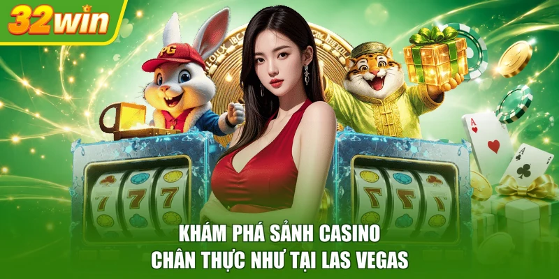 Khám phá sảnh casino chân thực như tại Las Vegas